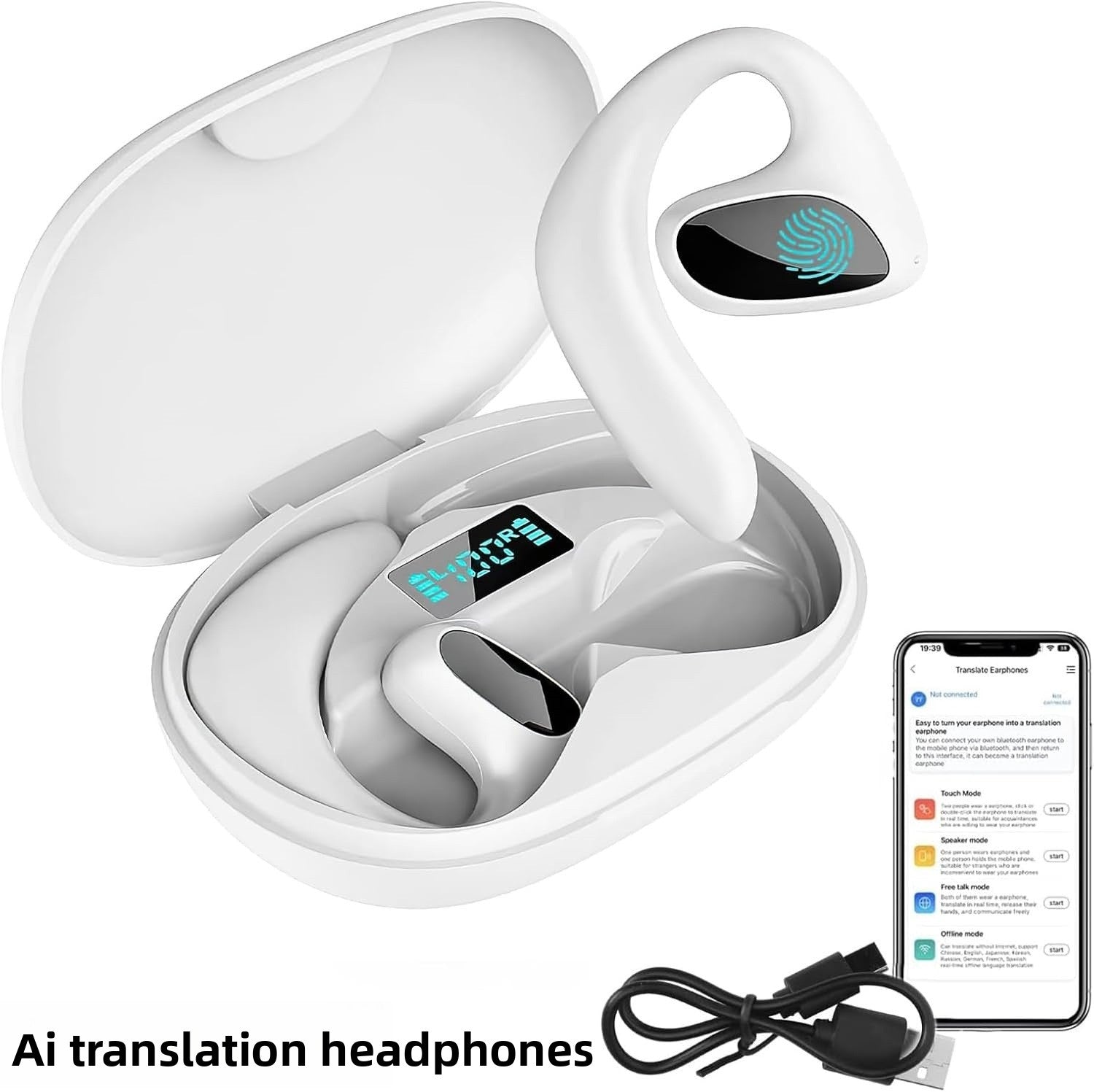 AI Translation Bluetooth Earphones with Heavy Bass