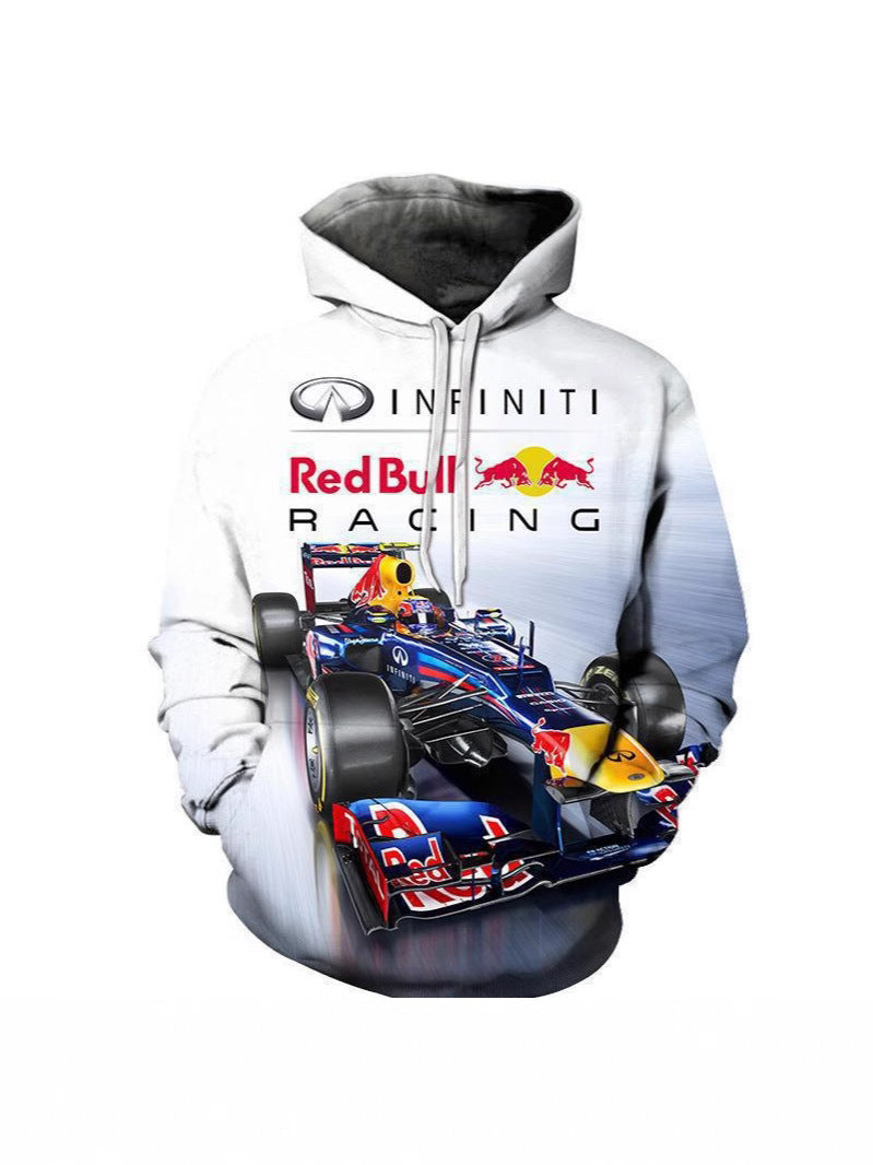 Printed Men's Hooded Casual Sweatshirt